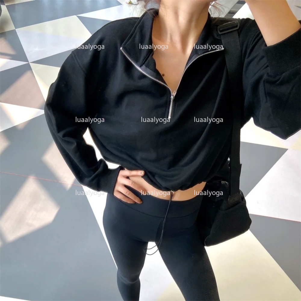 designer Hoodies Yoga Hoodie Jogger Jacket Workout Clothes Women Oversized Half zip Hoodie Lightweight Sweatshirt Breathable Wear Pullover Gym Yogawomen