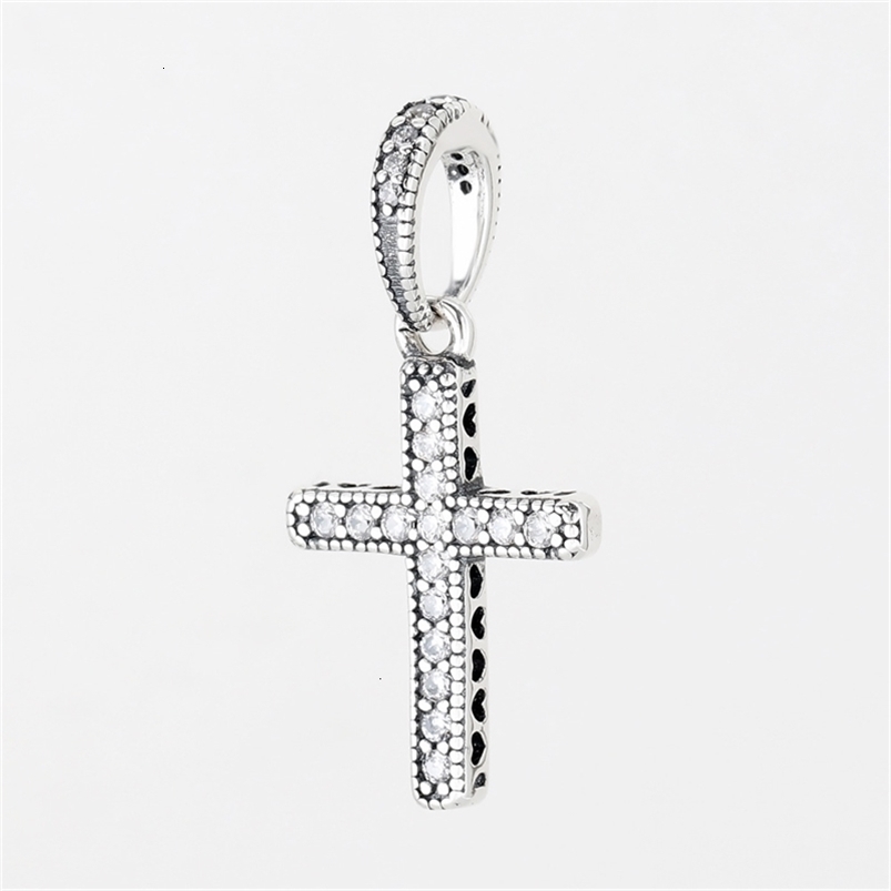 Charms silver Color Charms Corss Dangle Charm Fit Original Bead Women Bracelets Diy jewelry 230907