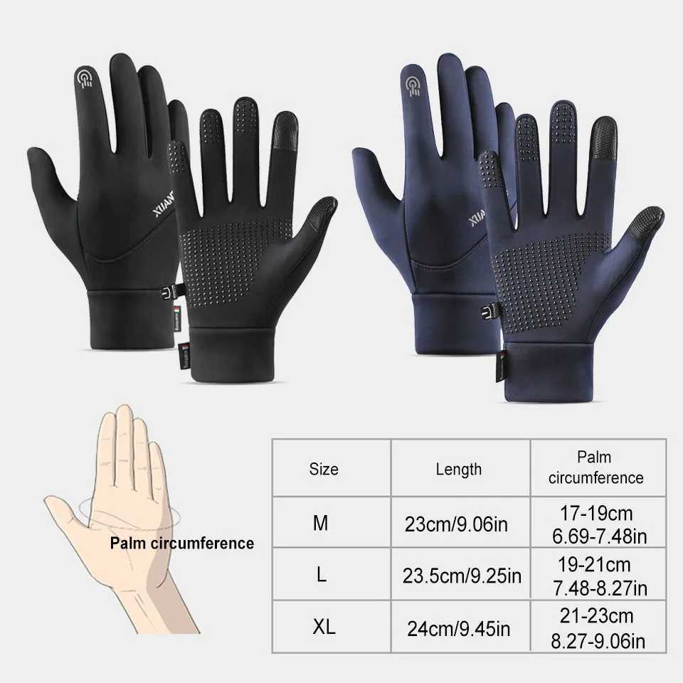GTUBIKE Winter Thermal Cycling Gloves Full Finger Windproof Touch Screen Bicycle Gloves Ski Hiking Motorcycle Bike Gloves J250922