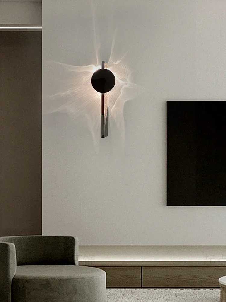 Minimalist LED Lamp Living Room Background Wall Lamp Foyer Bedroom Bedside LED Wall Lamp Aisle Atmosphere Creative Wall Hanging C250923