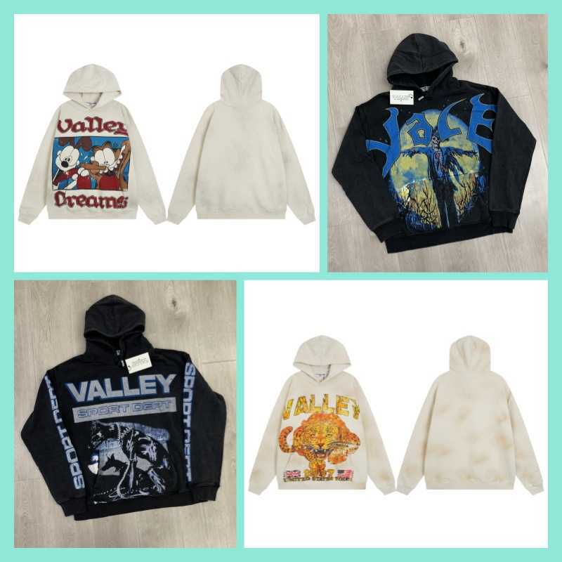 American trend high street new retro character print summer men's and women's loose casual washed vintage loose hooded sweatshirt Z2509