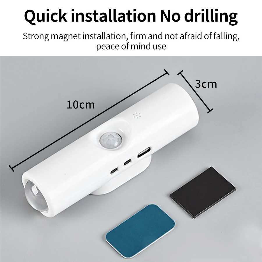 Smart RGB Gradient Wall Light Motion Sensor Magnetic Rechargeable Wall Sunset Lamp for Bedroom Closet Garden Room Decoration C251124