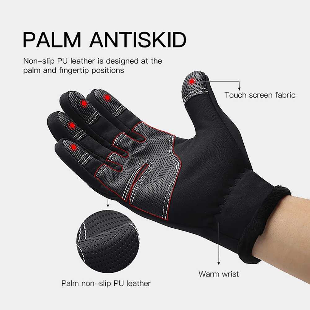 Cycling Gloves Touchscreen Full Finger Winter Gloves Waterproof Guantes Bike Skiing Motorcycle Riding Mountaineering Camping J250922