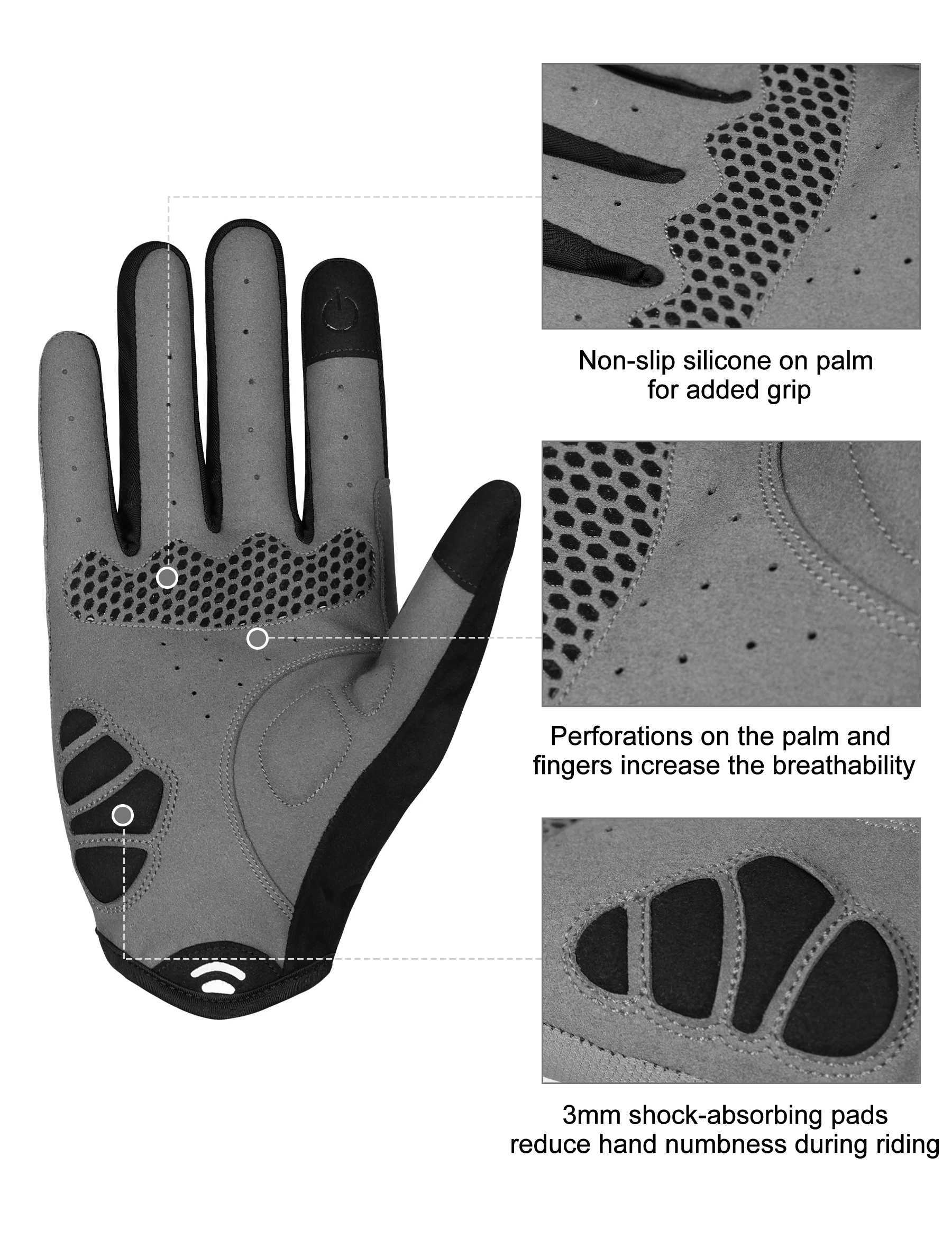 INBIKE Spring Autumn Cycling Gloves for Men Women Full Finger MTB Bike Gloves Mountain Road Bicycle Gloves Windproof Touchscreen J250922