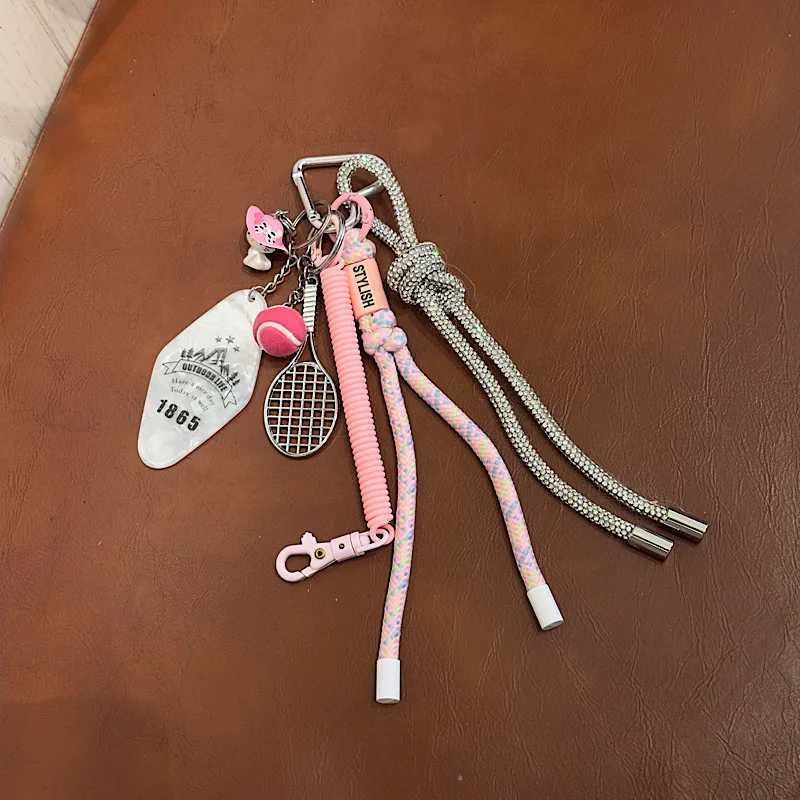 Niche Instagram New Tennis Wrist Strap Keychain Couple Fashion Bag Pendant Mobile Phone Lanyard D250923