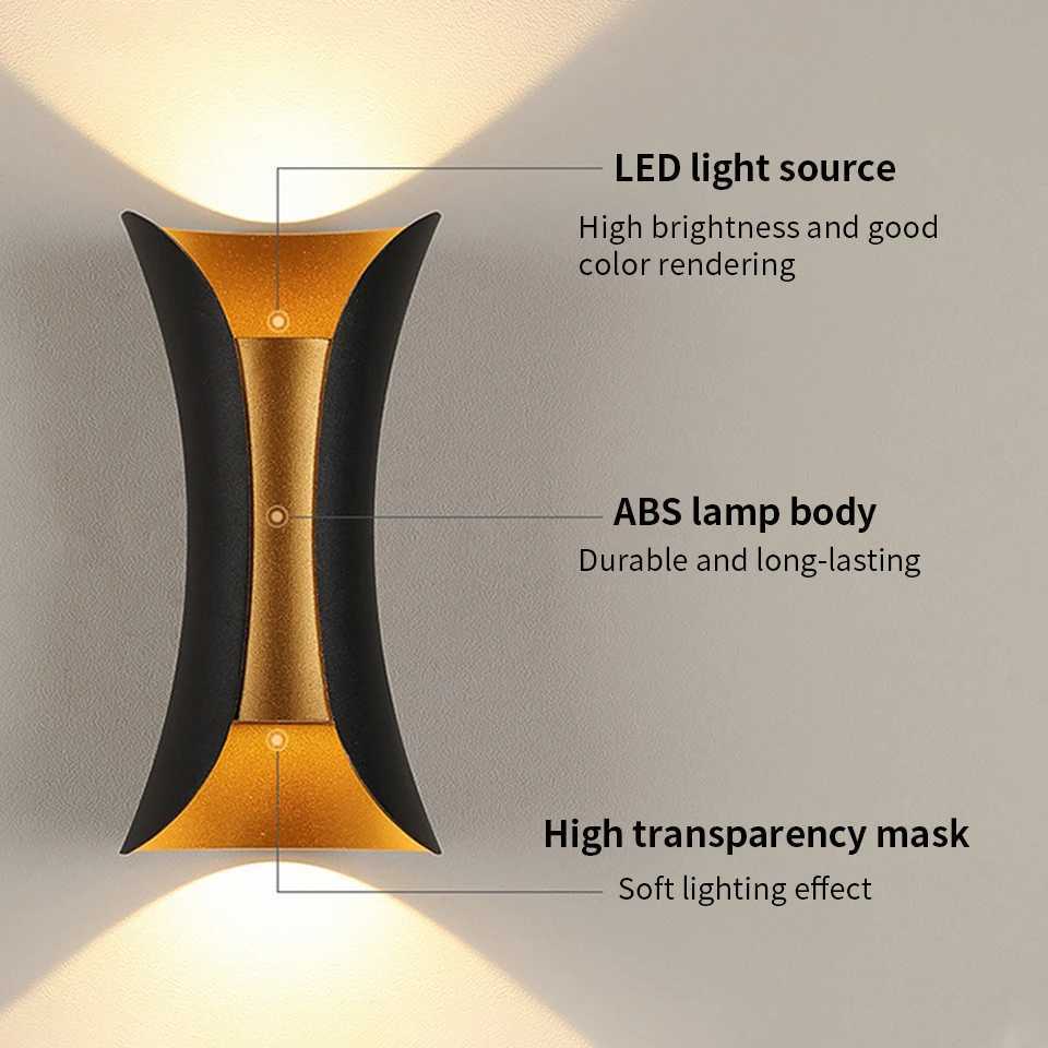 LED Wall Lamp Light 10W 85265V Cold White Warm White ABS Material Waterproof Rainproof Modern Minimalist Style Home Outdoor C251124