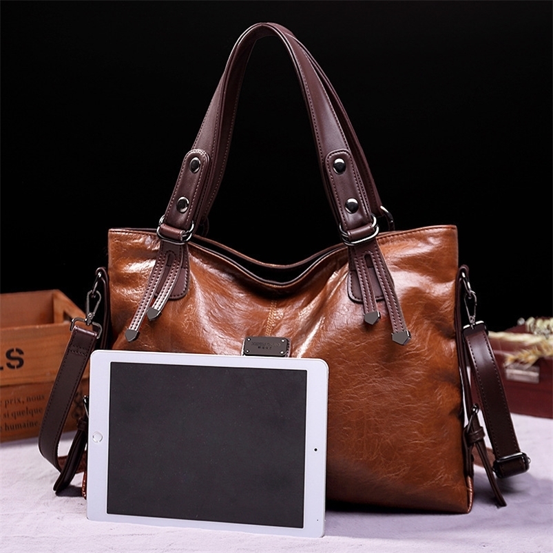 Evening Bags Fashion Casual Tote Bag Women Handbags Soft Leather Shoulder Bags for Ladies Vintage Big Capacity Crossbody Hand Bag 230824