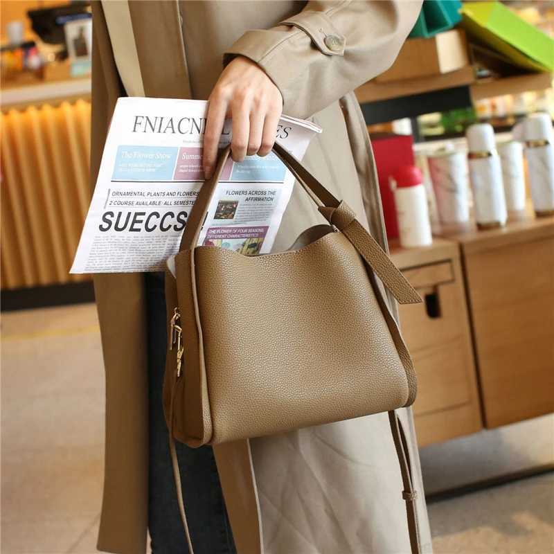 Burminsa Cowhide Genuine Leather Bucket Tote Handbags For Women 2025 Luxury Designer Basket Work Ladies Shoulder Crossbody Bags J251025