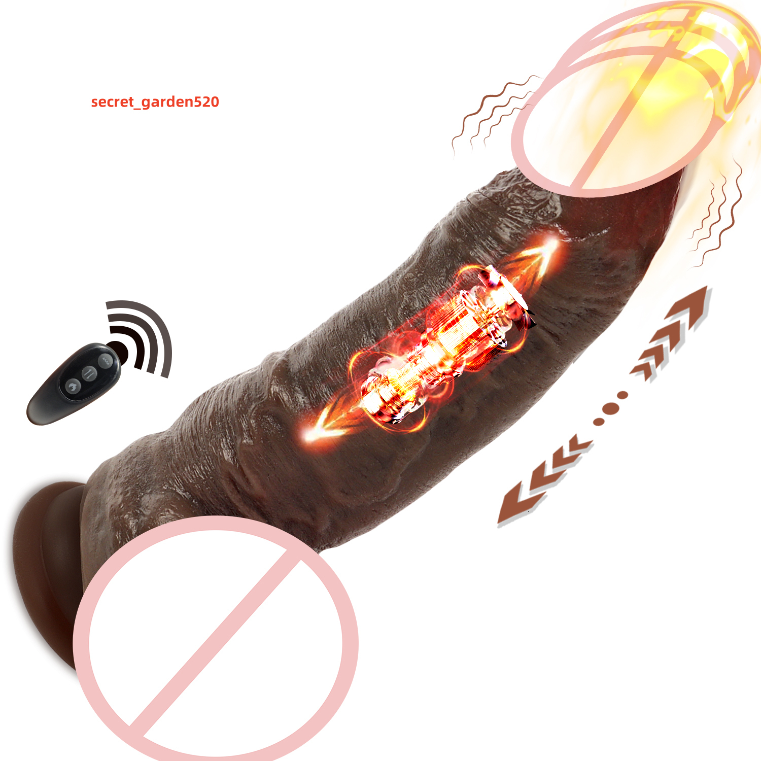 83Inch Brown Simulated Vibrating Penis With Telescopic Heating Function Female Masturbation Dildo Vibrators for Women Pene