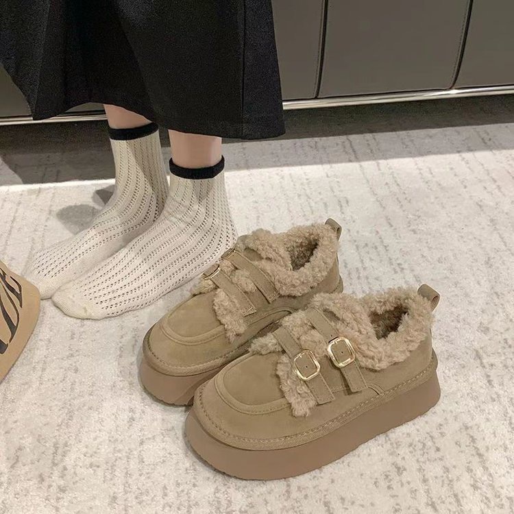 2025 new winter thickened warm women's shoes internet celebrity super hot cotton shoes thick-soled snow boots