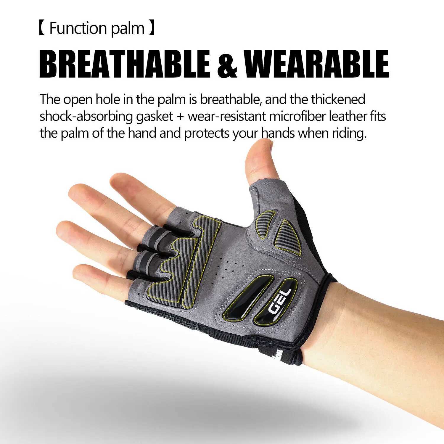 Cycling Gloves Anti Slip Half Finger Gel Pad ShockAbsorbing Road Riding Gloves Summer HalfFinger Men Women Cycling Gloves J250922