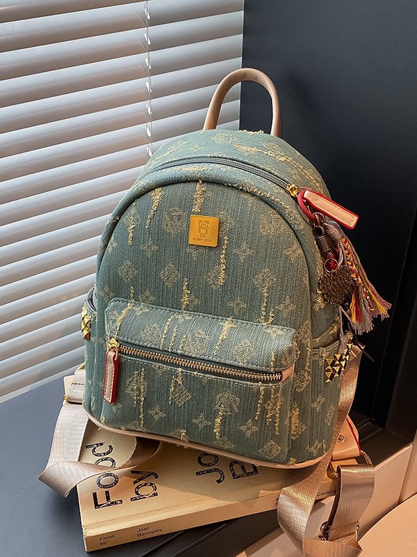 free shipping designer bag New Fashion Backpack Cowboy Large Capacity Backpack outdoor Travel Bag for woman