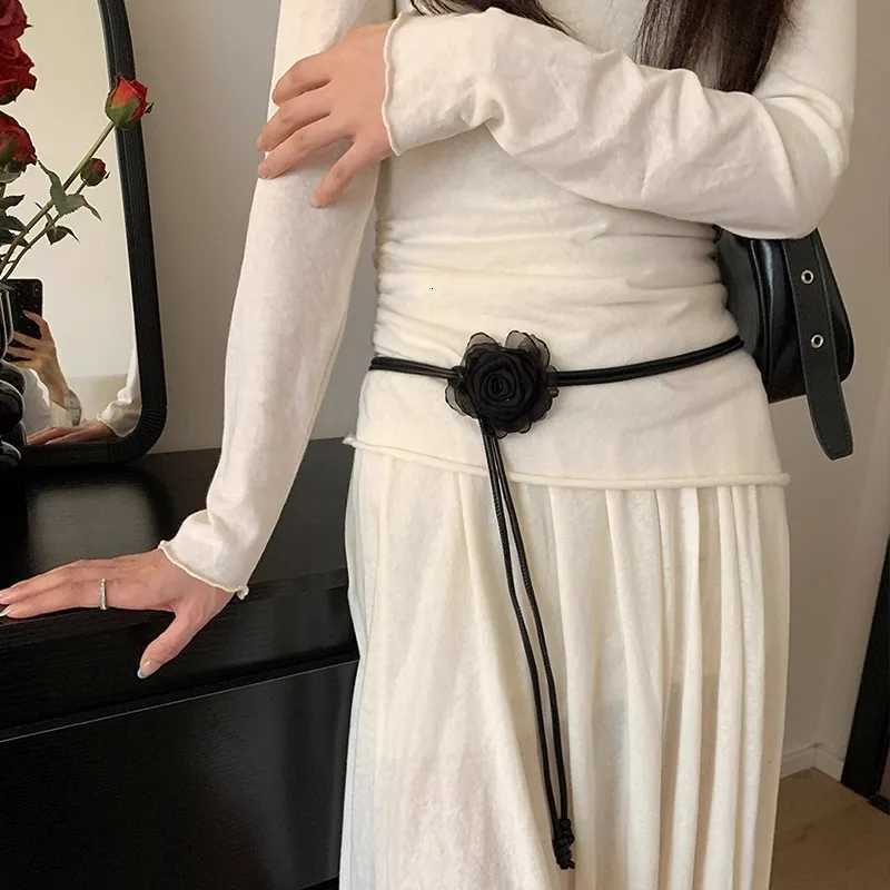 Fashion Dry rose Flower Belt For Women Vintage Fashion Versatile Knot Waist Rope HighEnd Simple Korean Version Accessory For Skirts3 D250923