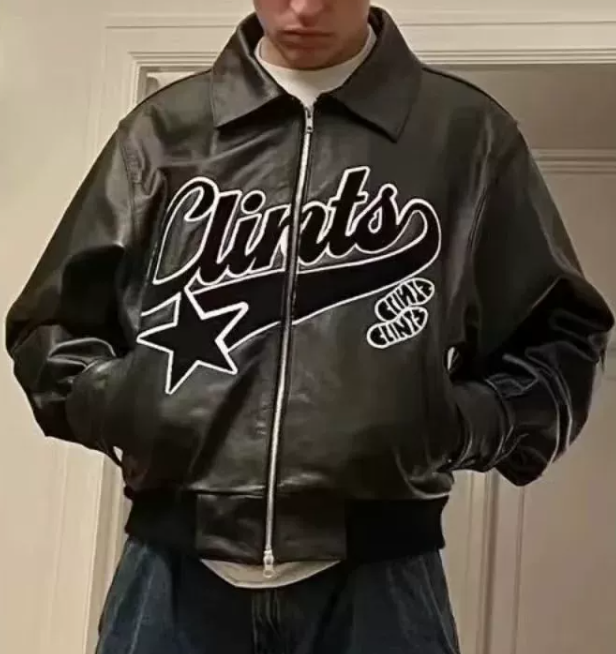 Y2k Gothic Punk Leather Jacket Hip Hop Punk Pattern Embroidered Motorcycle Jacket Fashionable and Simple Streetwear Zipper Coat 250806