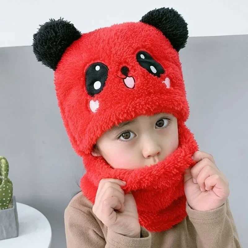 Winter Childrens Hat Warm Caps for Kids Girls Boys Winter Hatscarf One Piece Cute Warm Ear Protection Baby Bucket Hat Z251029