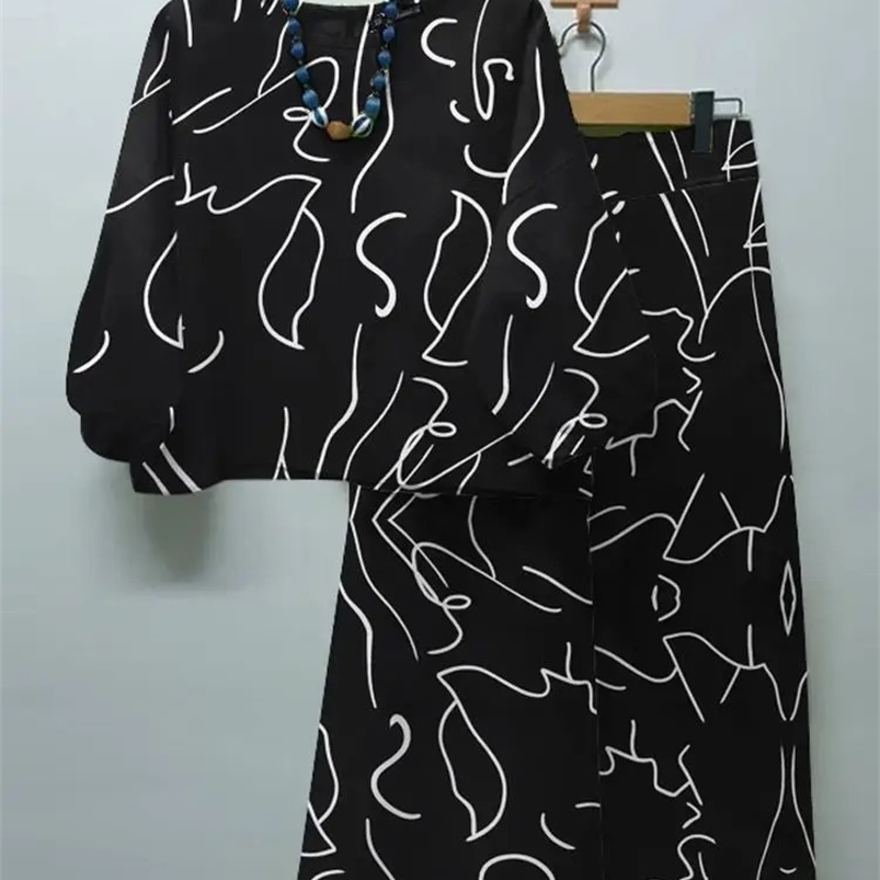 ZANZEA Bohemain Printed Tracksuits Summer Matching Sets 3/4 Sleeved Blouse Spring Wide Leg Pant Sets Women Trousers Suits 240826