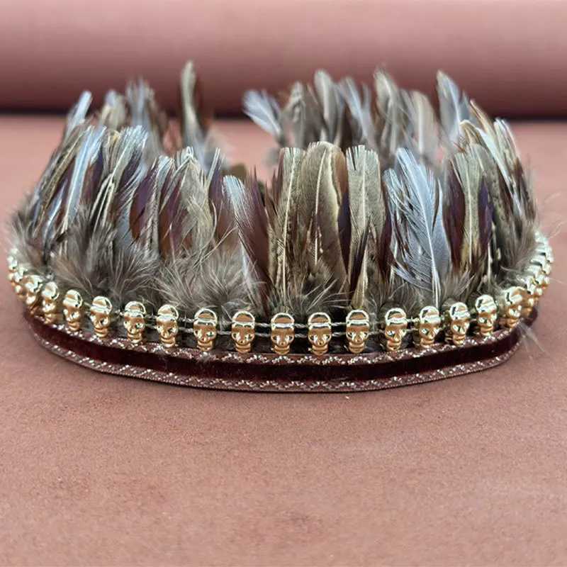 58cm doll clothing accessories labubu leader zimomo dog tooth necklace diy pheasant tail headwear apron X250923