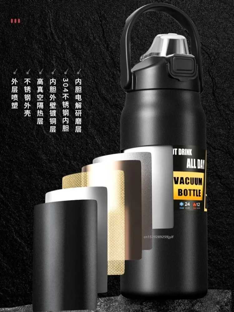 Outdoor Thermos Portable 304 Stainless Steel Thermal Mug Tumbler Vacuum Flasks Cold and Hot Sports Water Bottle with Straw J250923