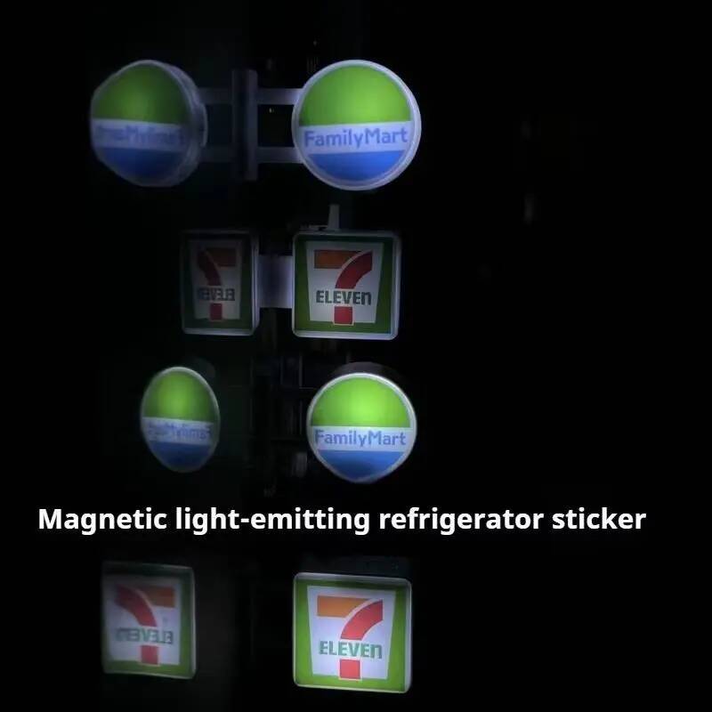 Creative Magnetic Fridge Stickers Home Coffee Shop 7-Eleven Convenience Store Decorative Toy Model Lightbox Refrigerator Decals ddmythur