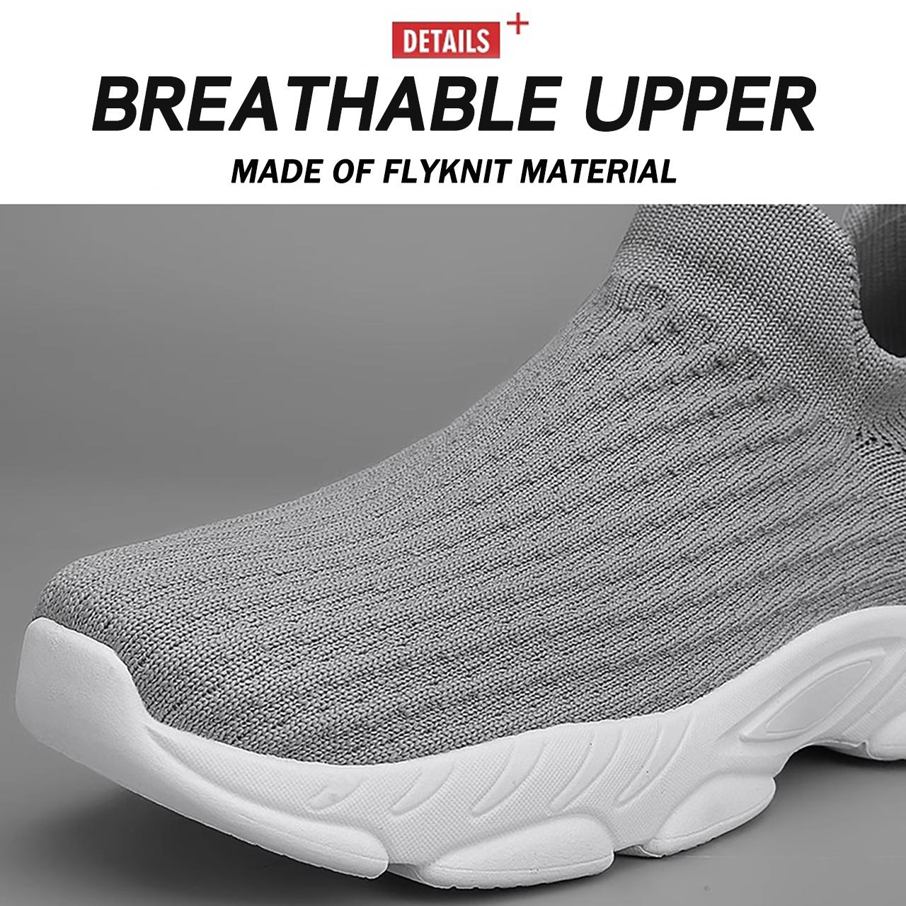 casual sneakers trainer sneaker new flying mesh breathable thin onepedal socks shoes running leisure sports tide shoes men in summer