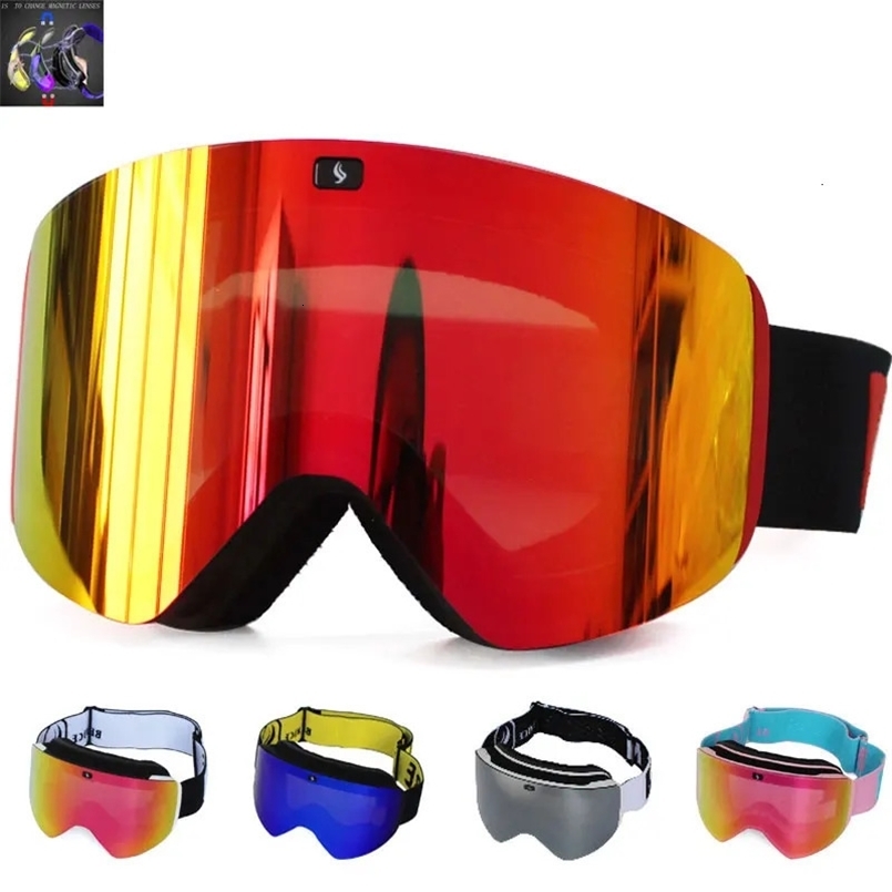 Ski Goggles Double Layer Magnetic Polarized Lens Skiing Antifog UV400 Snowboard Men Women Glasses Eyewear 231127