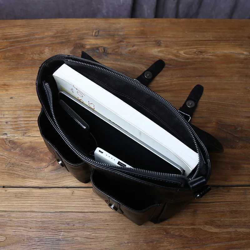 JLFGPJ High Quality Genuine Leather Mens Shoulder Bag With Top Layer Cowhide Horizontal Zipper And Simple Crossbody Bag J251025