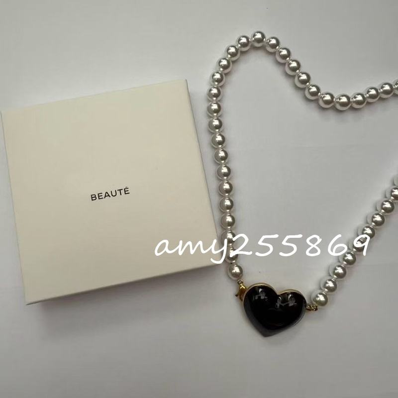 party favor heart camellia diy pearl necklace fashion classical charm c necklace vip item gift box