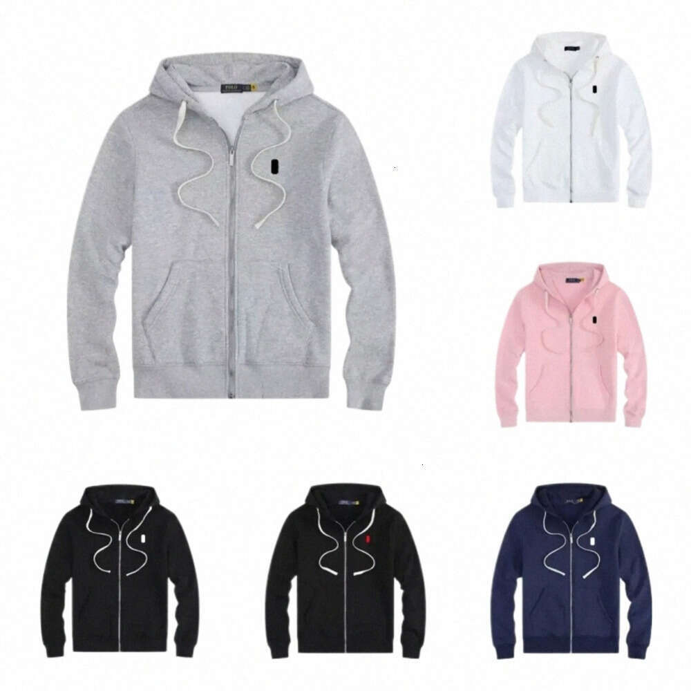 Ralphitys Polo shirts Designer Jacket Men Pure Color trend Pony Embroider Sweatshirts Polo Zipper Hoodie couple Simple Loose Pants Ralphitys Polo tracksuit 57 8