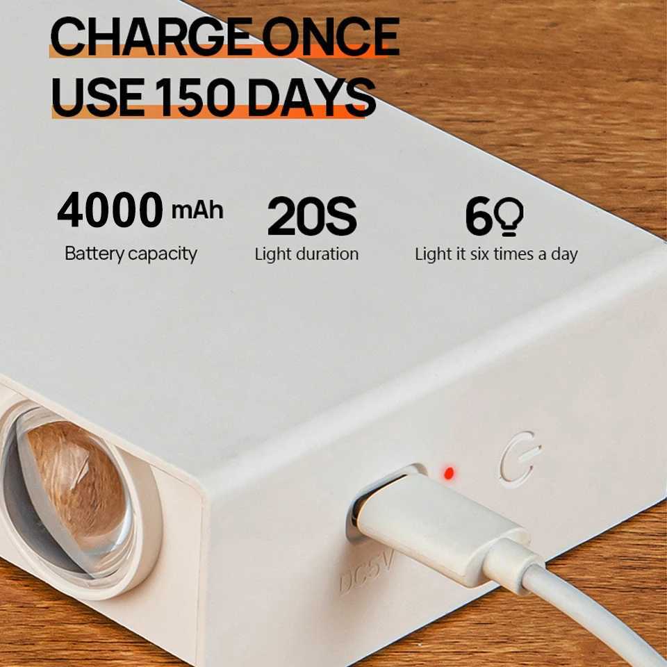 4000mAh LED Battery Wall Light Indoor Wall Lamp with Motion Sensor Wireless for Hallway Living Room Bedroom Garage 6W Lighting C251124