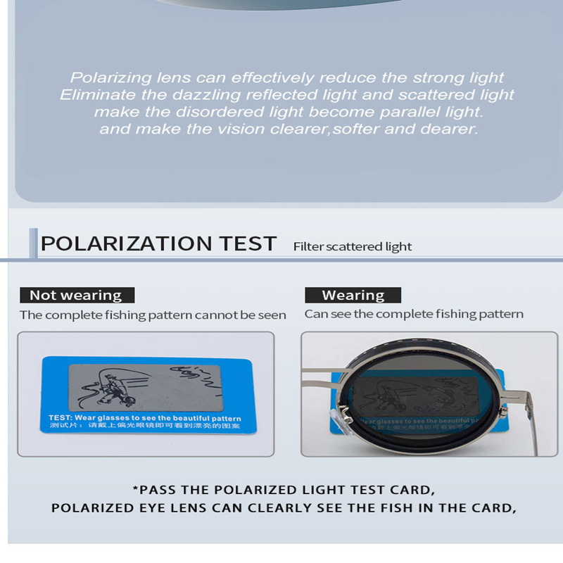 Manually Adjusting Dimming Polarized Sunglasses Durable Fishing Eye Gear with Protective ND9 Coatings