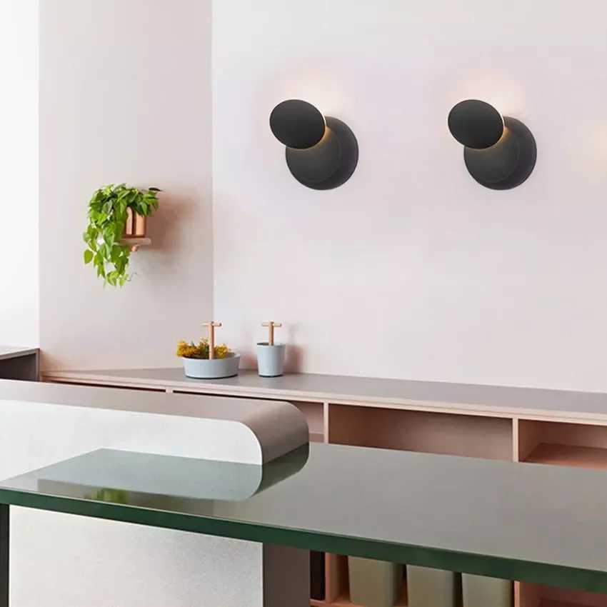 Led Wall Lamp 360 Degree Rotatable Bedroom Bedside Lights Dining Living Room Round Lamp Loft Staircase Aisle Decorative Fixture C251124