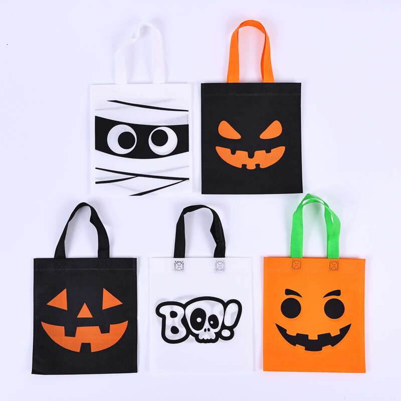 Halloween Mini Non-Woven Trick or Treat Candy Party Gift Tote Ghost Festival Shopping Bag