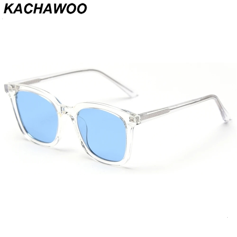 Kachawoo male square polarized sunglasses fashion blue yellow big frame sun glasses female birthday gifts high quality Summer 240712