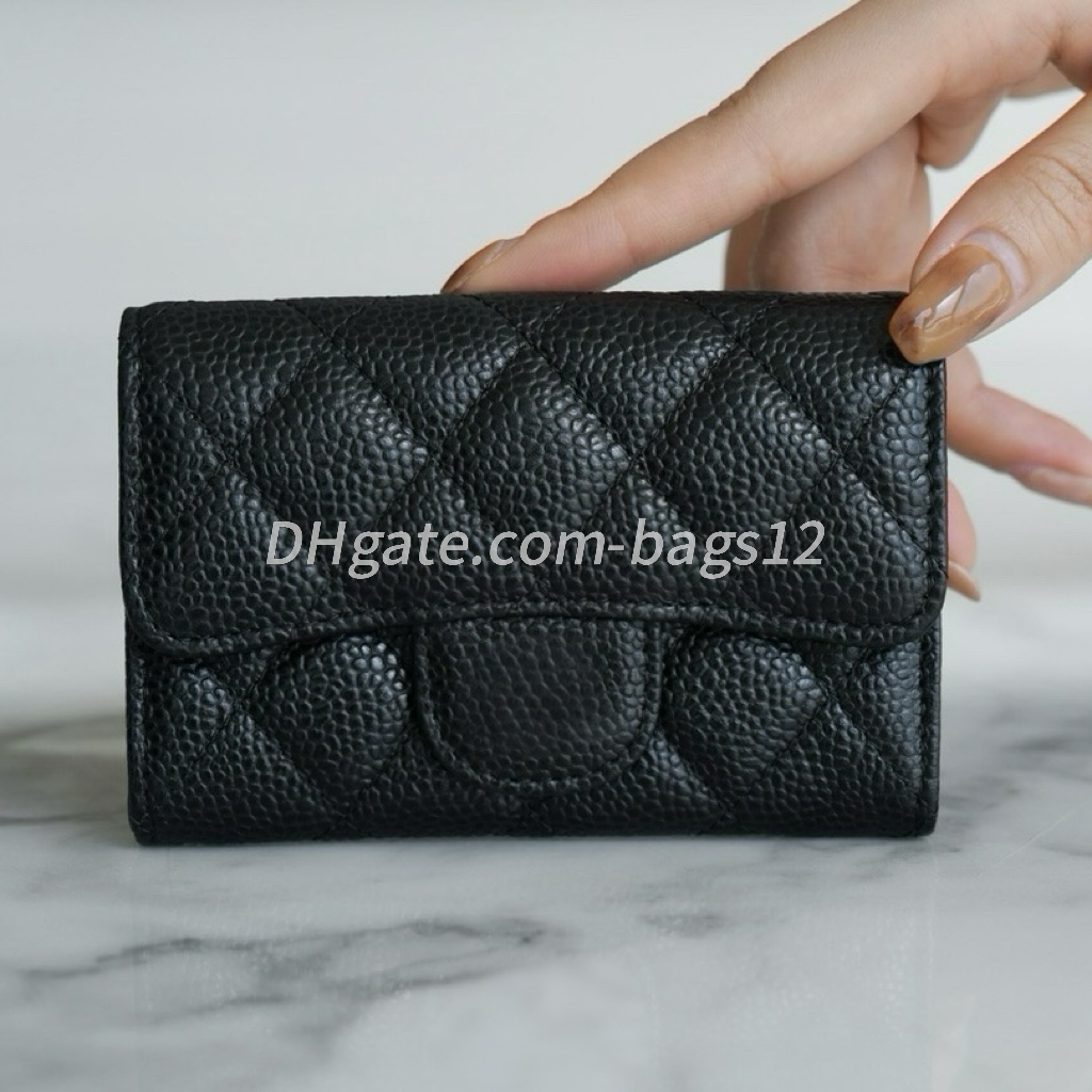 10A Designer Wallet Mini Wallets Cards Holder Coin Purse Women Luxury Classic Flap Wallet Caviar Lambskin Quilted Clutch Genuine Leather Quality Designer purse