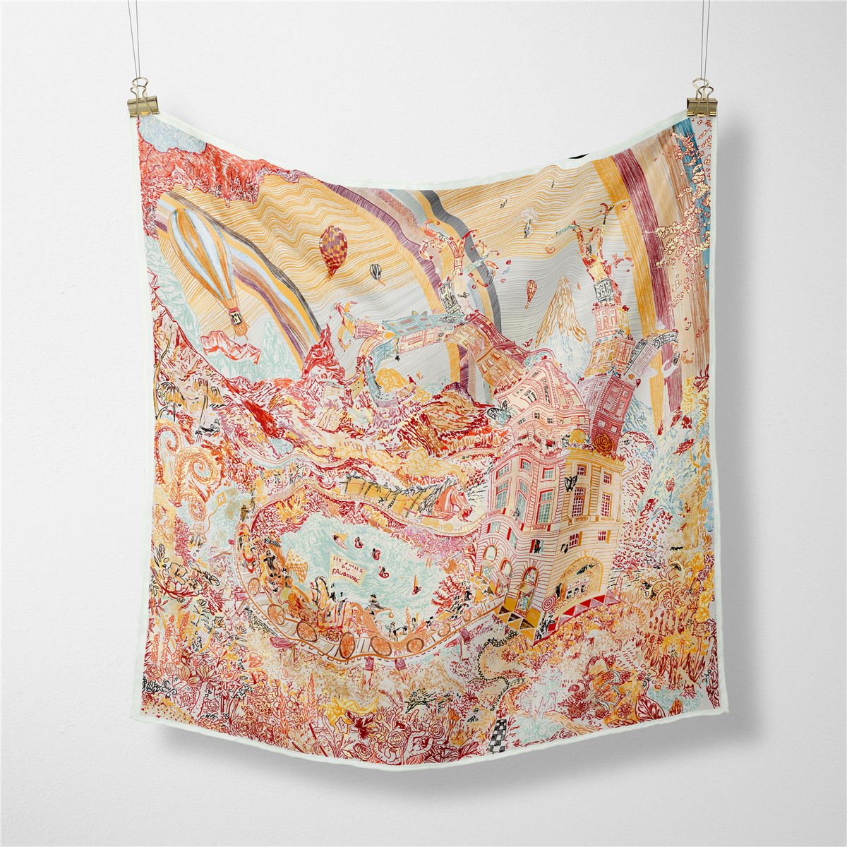 Classic Silk Square Scarf Artistic Design Headpiece Neck Accessory Adornment for Parties, Vacations, Everyday Wear, and Gifts