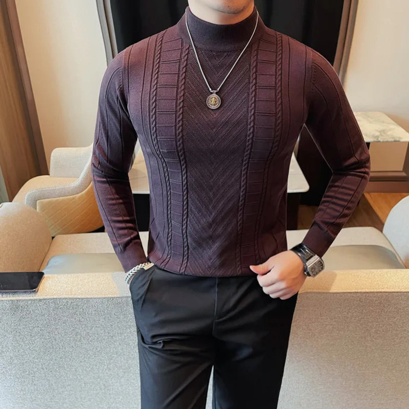 Sueter Para Hombre Autumn Sweater Mens Wear Korean Ultra Thin Fit Casual Knitted Pullover Mens Sweater Large Size 4XL 241113