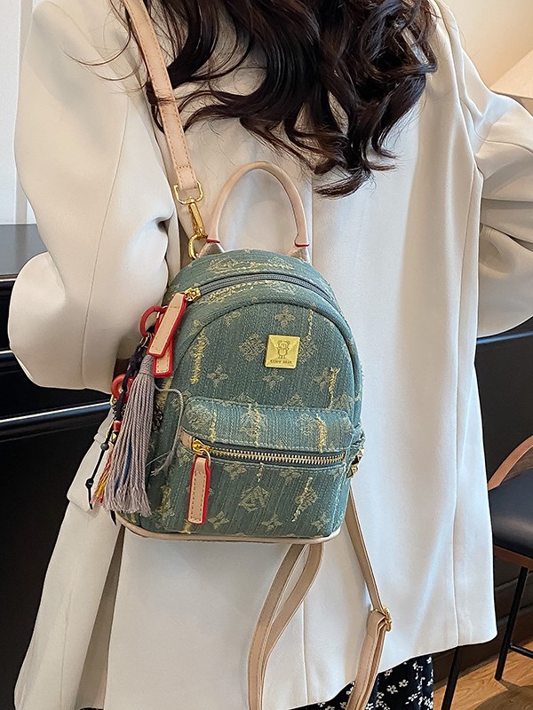 free shipping designer bag New Fashion Backpack Cowboy Large Capacity Backpack outdoor Travel Bag for woman