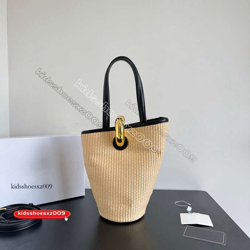 Jacquesmu Bag Le Bambino Chiquito Bag Bracelet Bucket Bag Beige Handbag Shoulder Slung Straw Gold Buckle Basket Card Holder Beach Bag Autumn Bag McmpurseKids