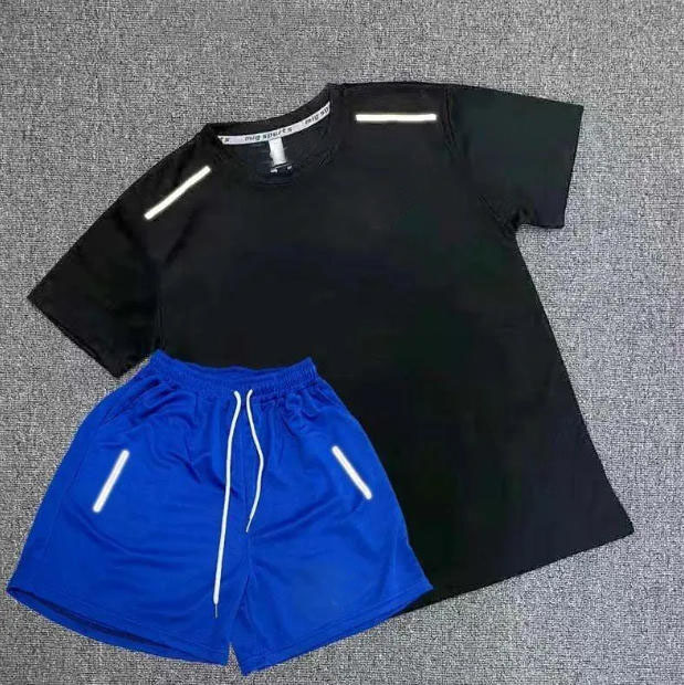 Mens Tracksuits Tech Set Designer Tracksuit T Shirts Shorts Two-piece Womens Fitness Suit Print Quick Drying and Breathable Sportswear Basketball T-shirt Jogger