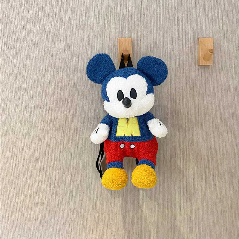 Disney 2024 New Mickey Plush Backpack for Girls Soft and Cute Doll Mickey Mouse and Donald Duck Fashion BackpackXJ250923