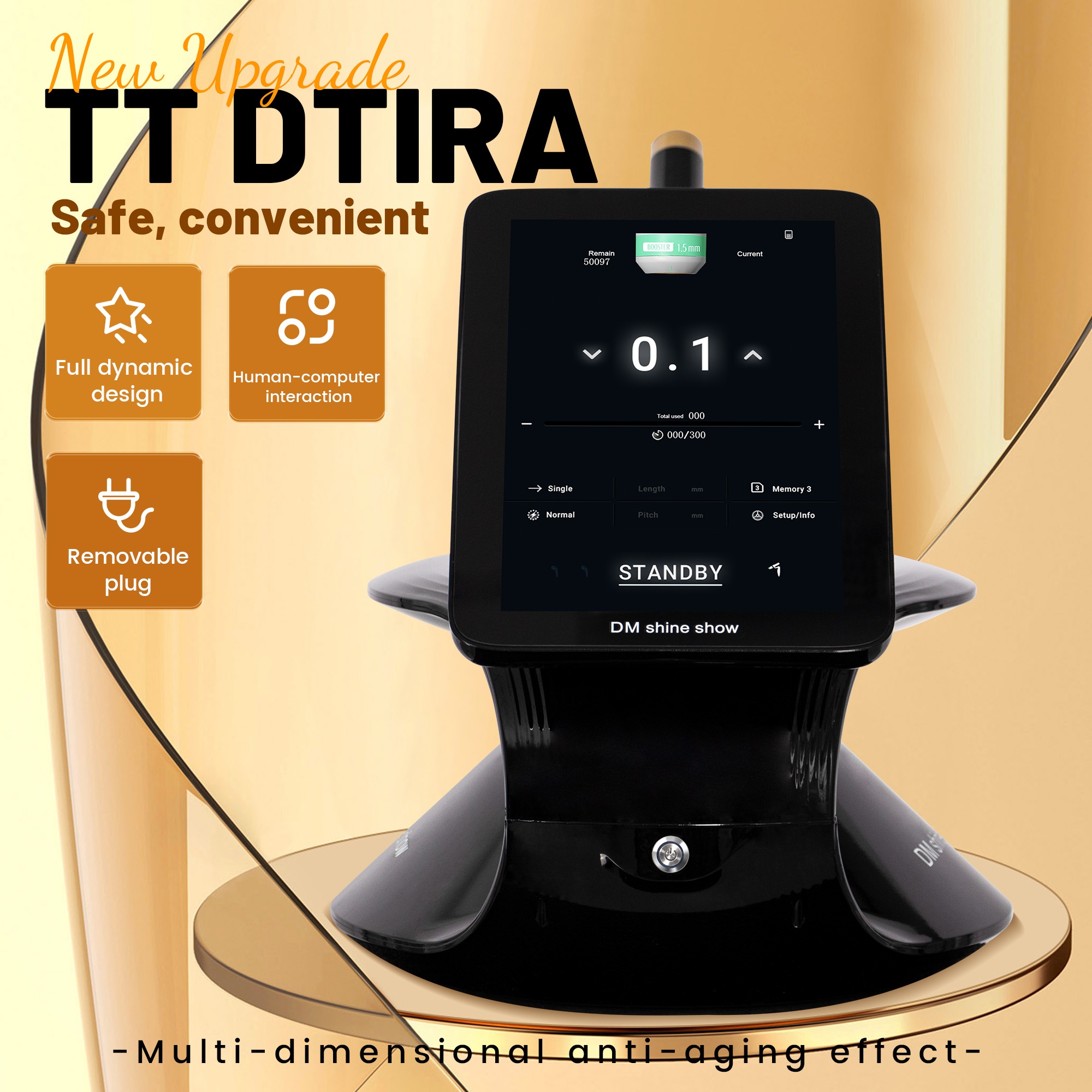 Hifu Ultrasonic Beauty Device - Deep Firming and Anti Aging Device - Stimulating Collagen/Rejuvenating Skin Brightening