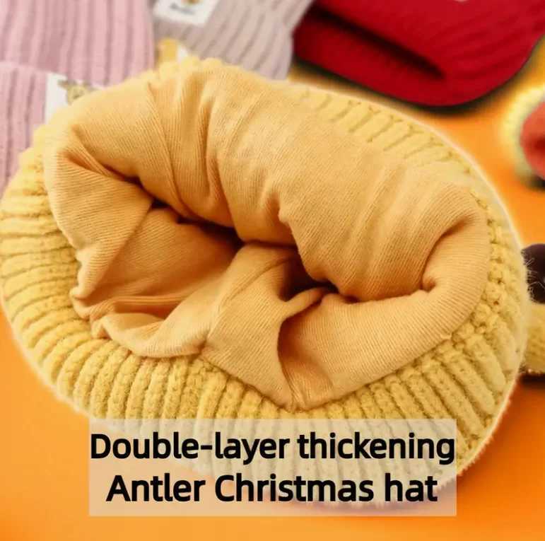 Festive Christmas Reindeer Beanie Hat for Infants Animal Theme Lightweight Christmas And New YearS Gifts Z251029