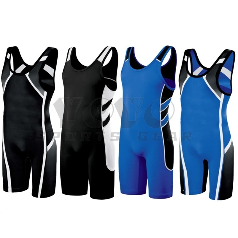 Youth Adult Wrestling Singlets Suit Boxing Triathlon One Piece Bodysuit Iron Swimwear Gym Sport Fitness Skinsuit Running Wear 240711