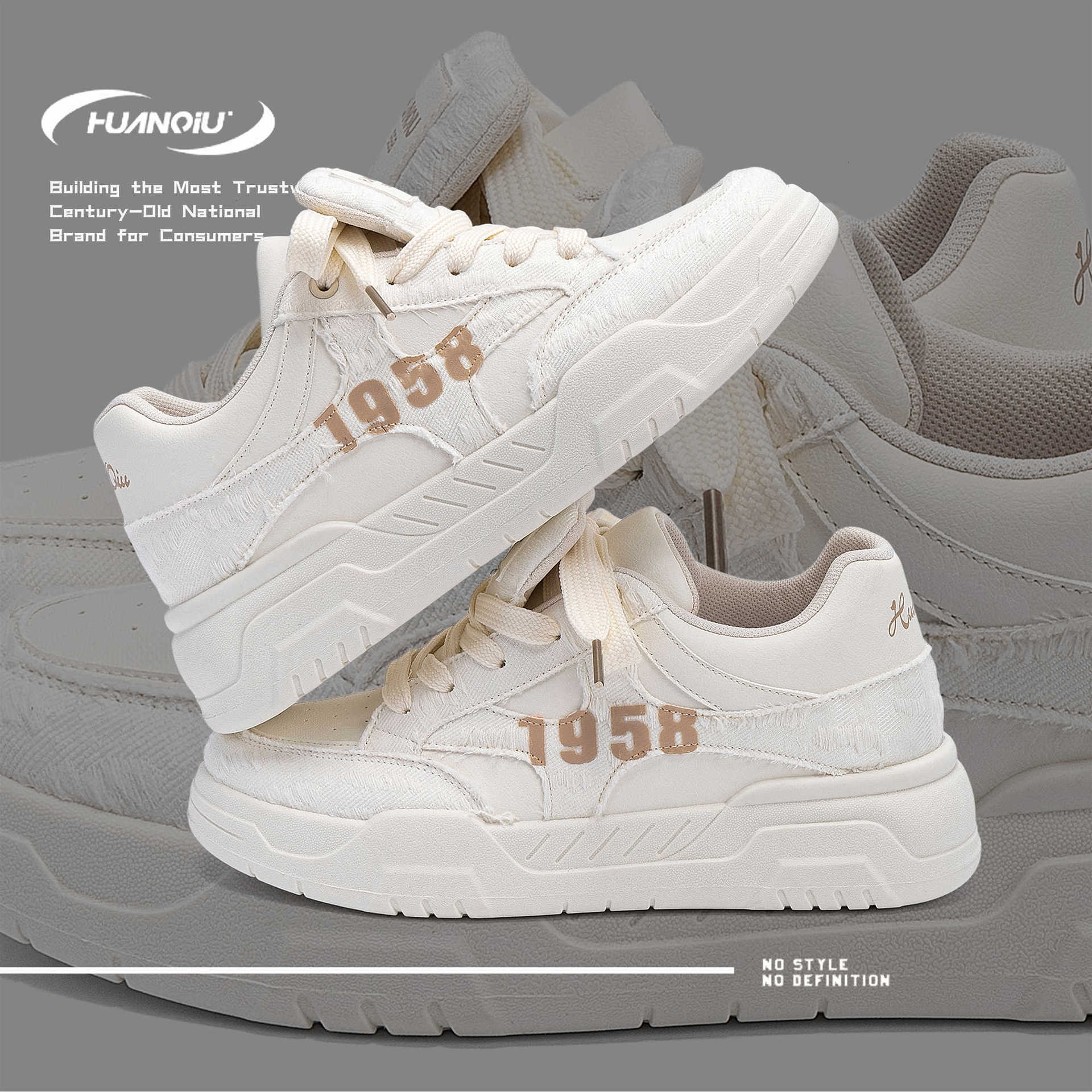 HUAN QIU Free shipping Designer Casual Shoes Height increasing board shoes men thick soled white shoes luxurious