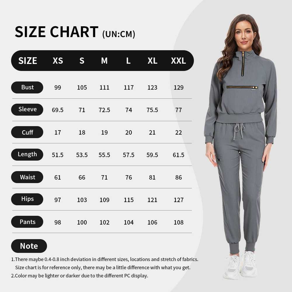 Fashion Womens Nurse Scrubs Suit Women Joggers Sets Surgical Uniforms Woman Long Sleeved Nursing Work Clothes Uniform L250922