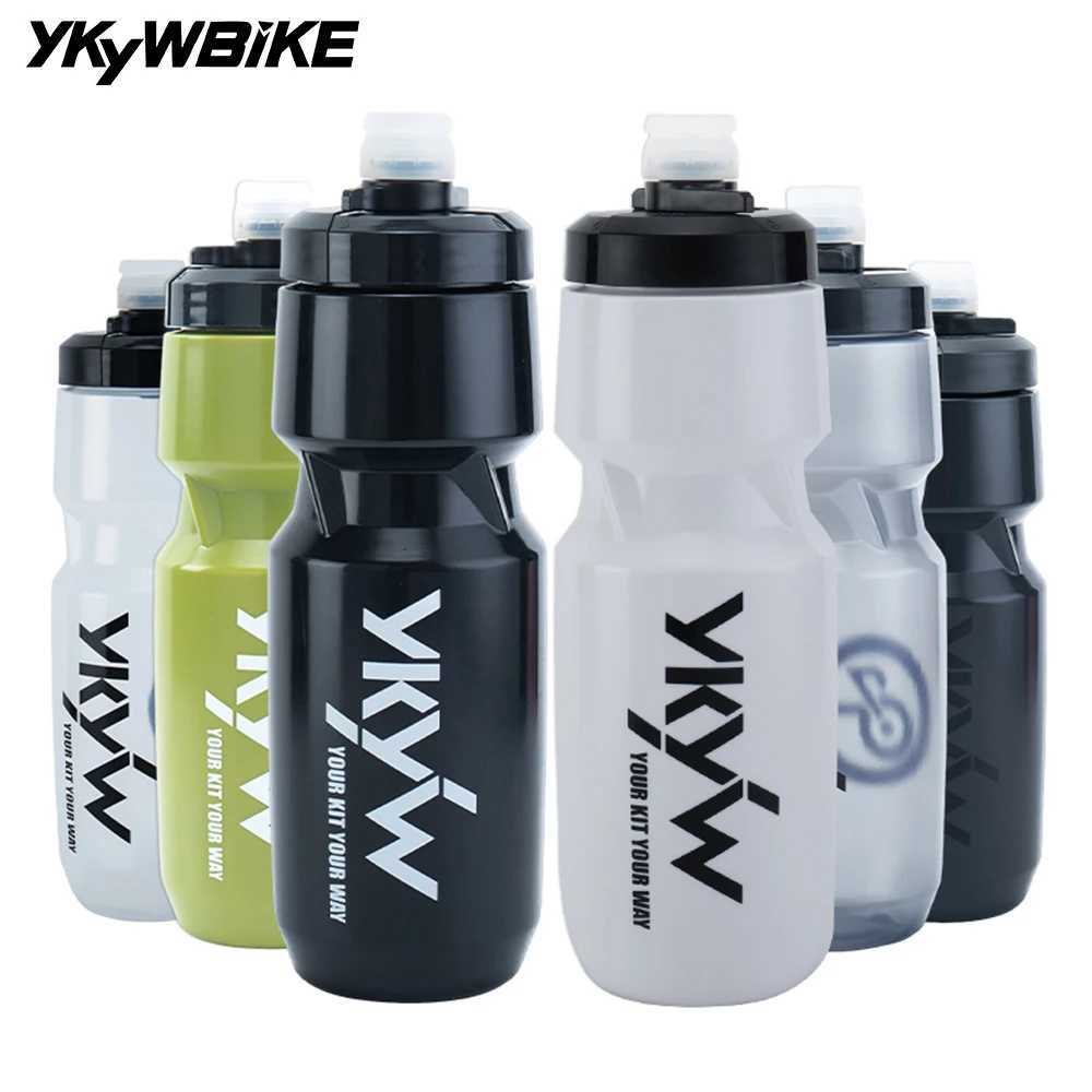 YKYWBIKE Cycling Water Bottle 750ML 620ML Leakproof Cap Squeezable Bicycle Press Bottles Road Bike Outdoors Press Cup J250923