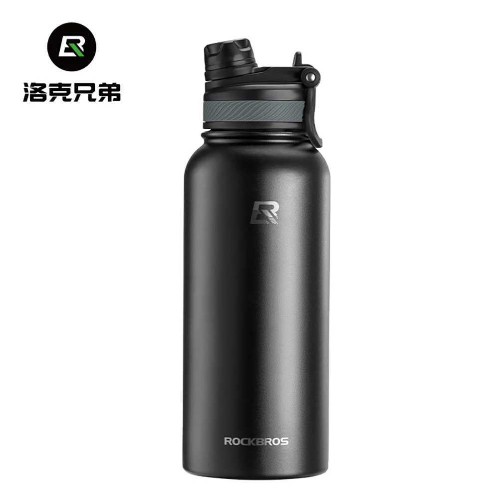 ROCKBROS 1L Thermal Water Bottle Sports Water Bottle Non Slip 304 Stainless Steel Cold And Hot Thermo Cup Cycling Hiking Equip J250923