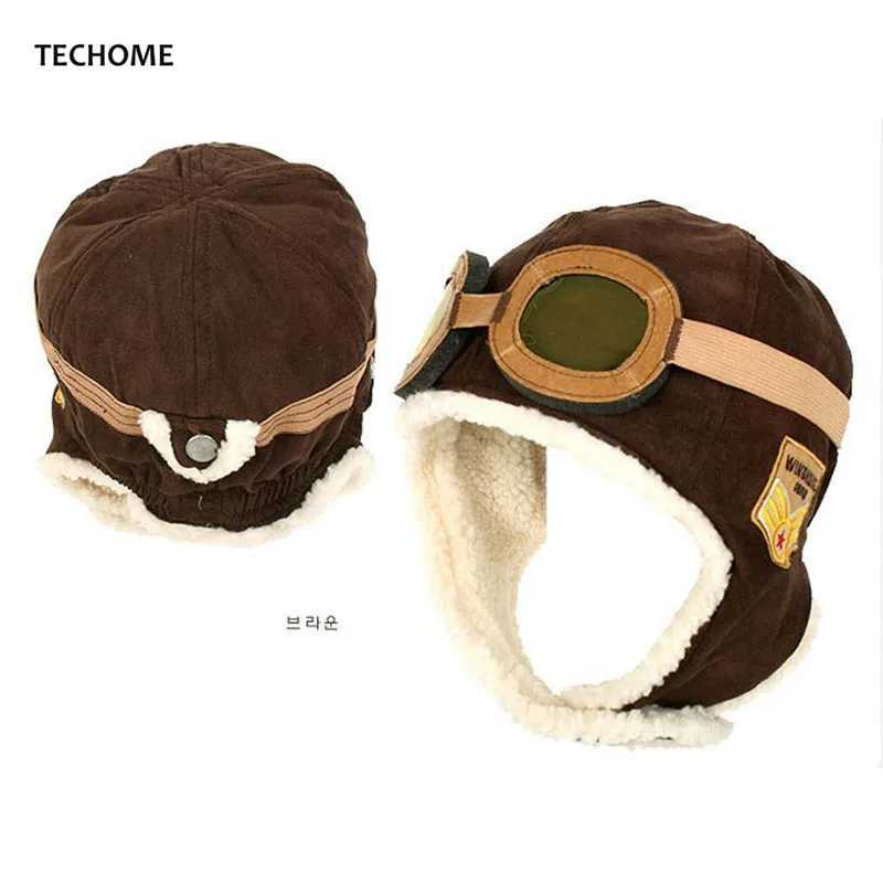 Autumn Winter Child Pilot Hat Protect Ear Cap Fashion Glasses Hats For 3 Months To 5 Years Old Baby Kids Head Accessories Z251029