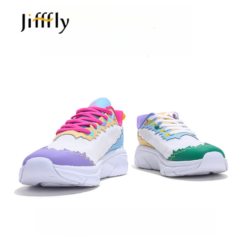 Jifffly x Crayon Shin-chan collaboration sports shoes for women new 2025 style thick soled height-increasing running shoes that versatile and trendy o