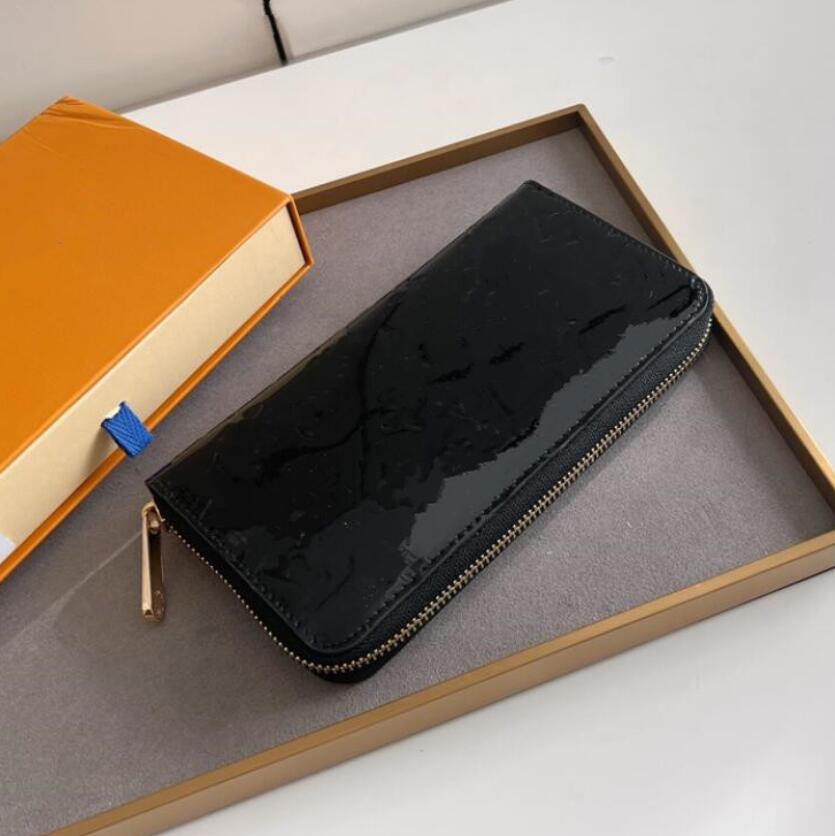 High Quality Designer Wallet Woman Wallets shiny embossed patterns Purse men Cards holder cash With box 560017